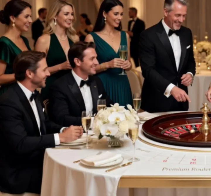Mobilny stół ruletki przygotowany na elegancki event
