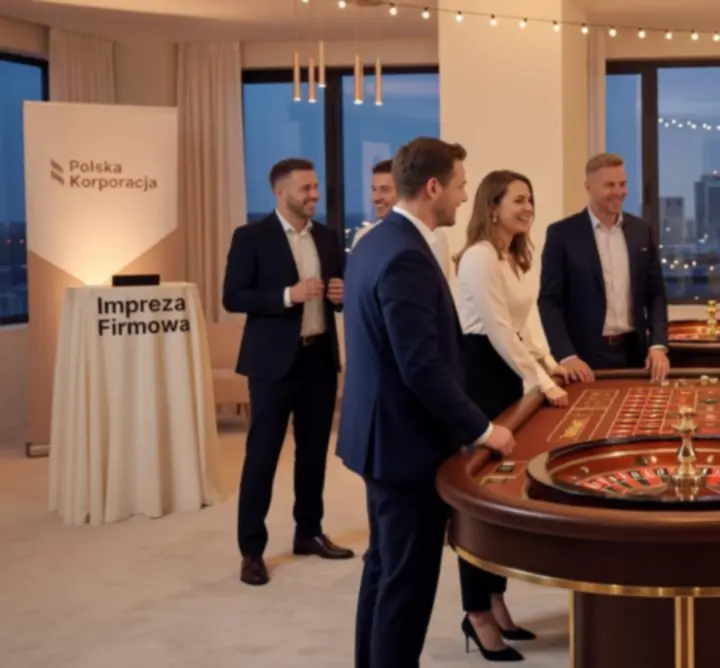 Ruletka na eleganckiej imprezie firmowej